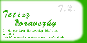 tetisz moravszky business card